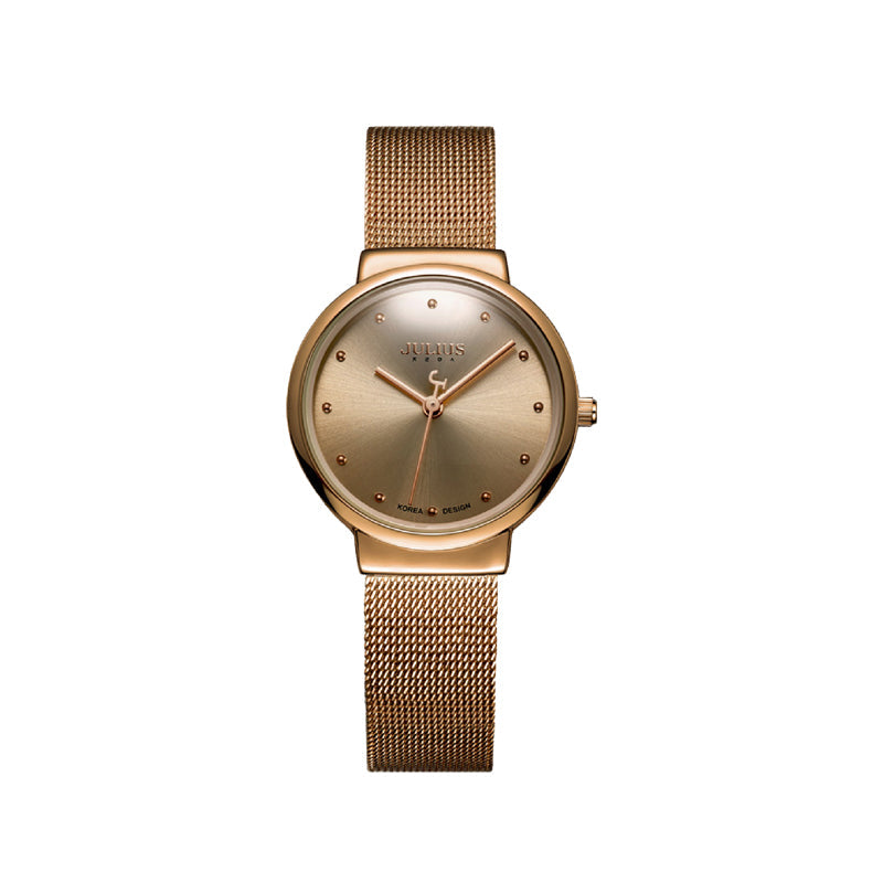 Ultra-Fine Quartz Watch with Elegant Mesh