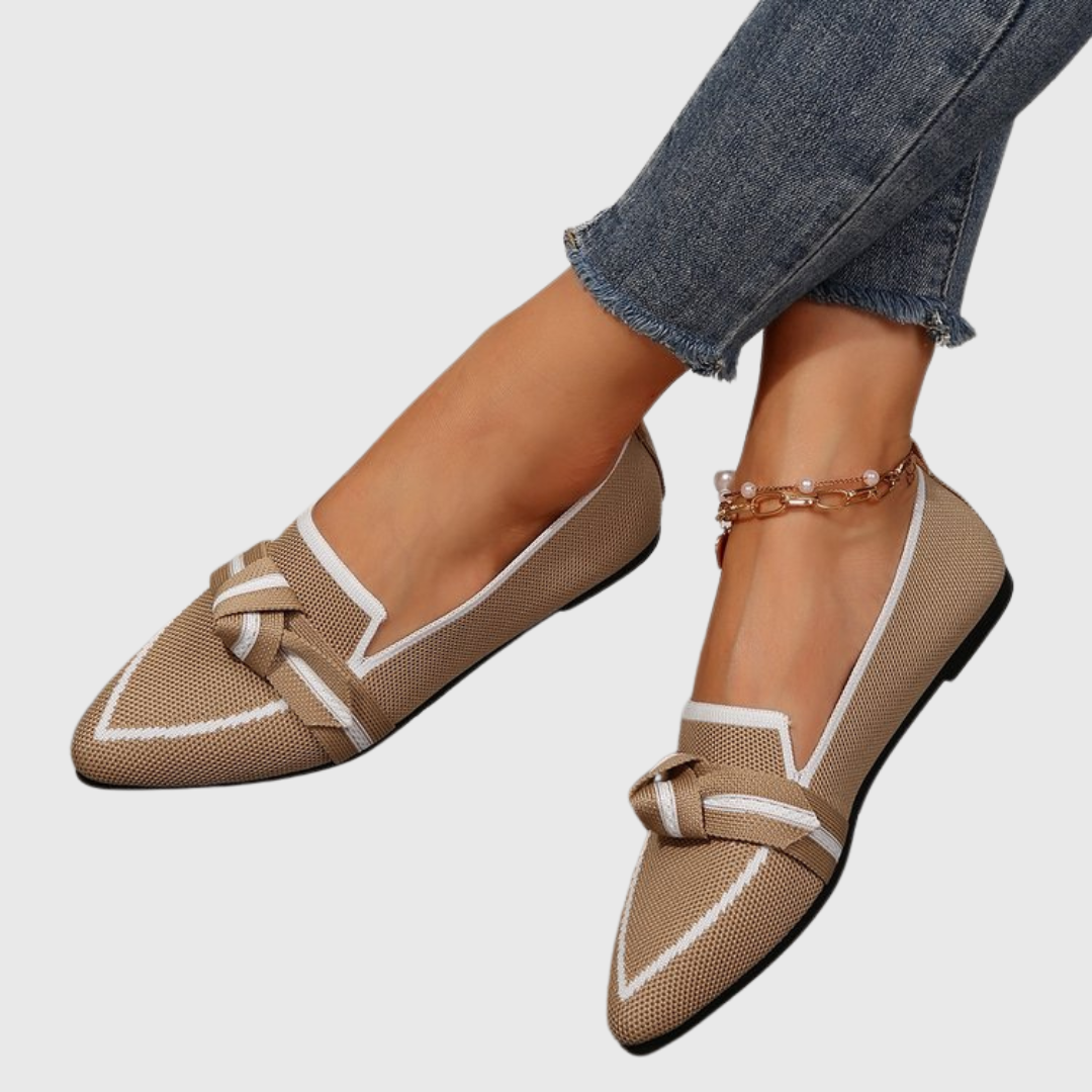Mirella - Comfortable Bow Loafers