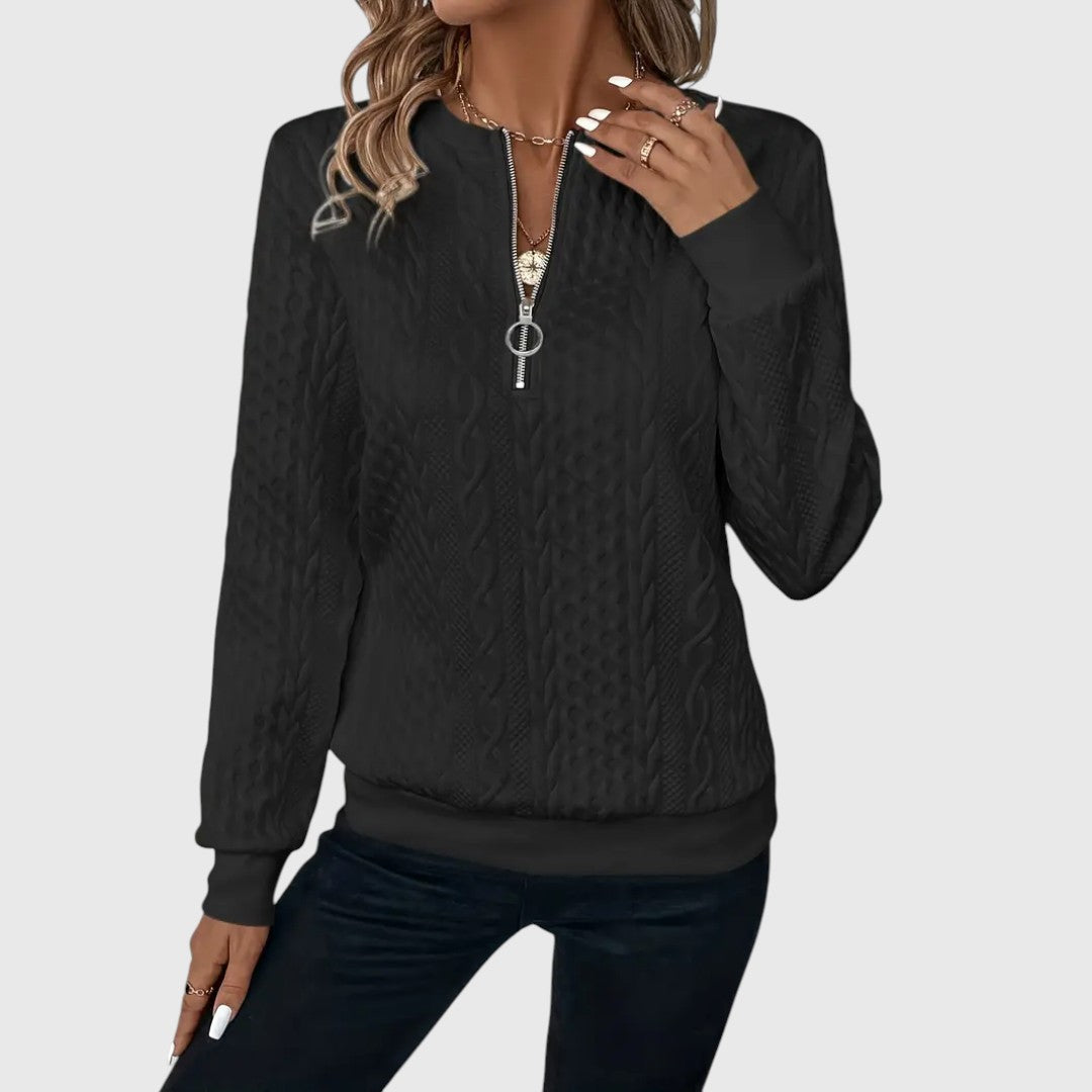 Josine - Chic and Cozy Zip-Up Sweater for a Stylish Look