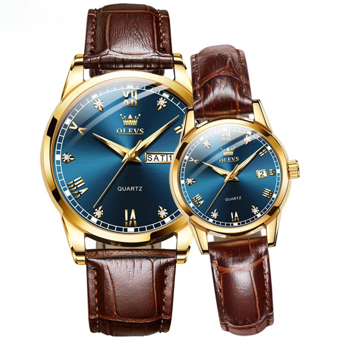 Elegant Business Style Analog Quartz Couple Watch