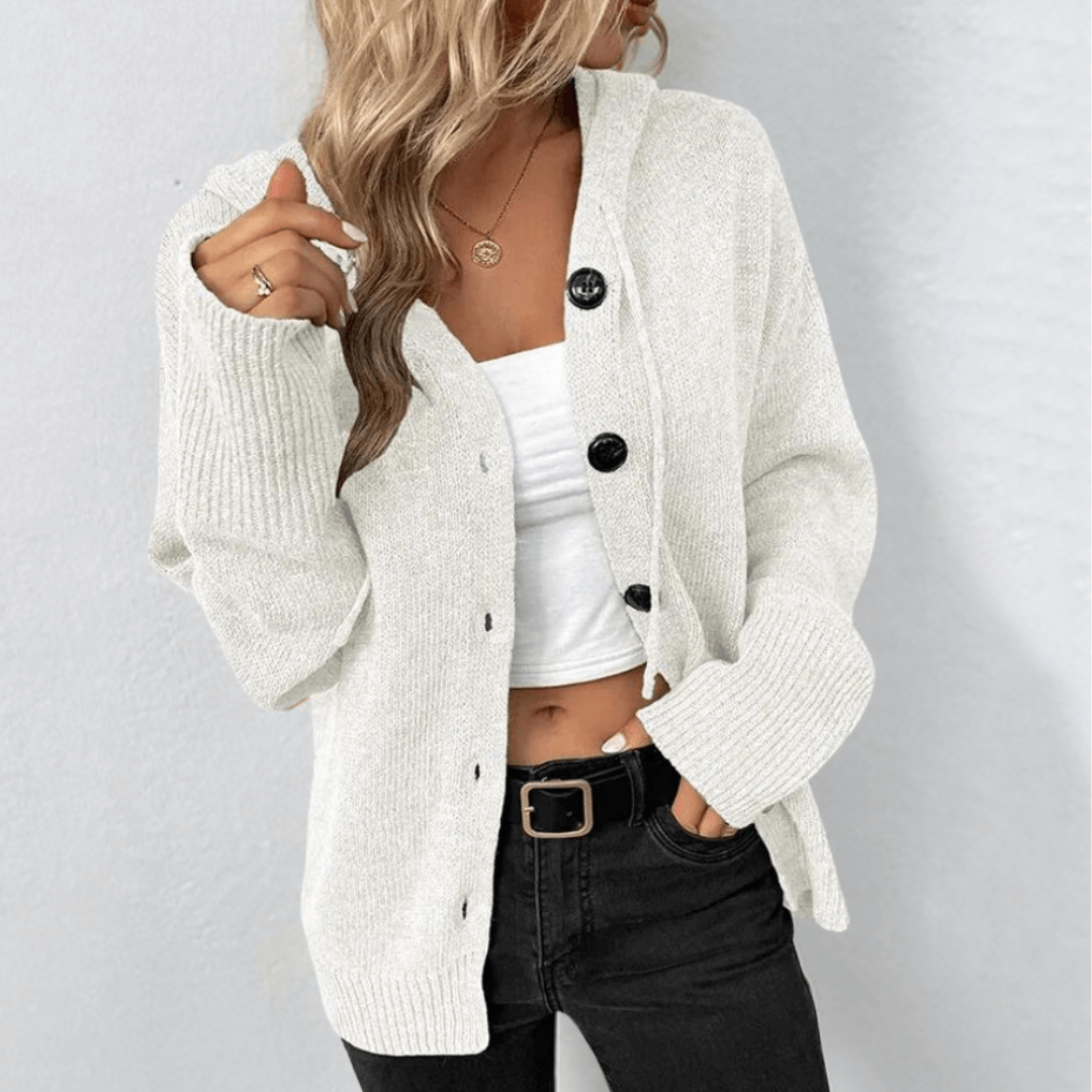 Dana | Women's Cozy Winter Hooded Cardigan for Stylish Warmth