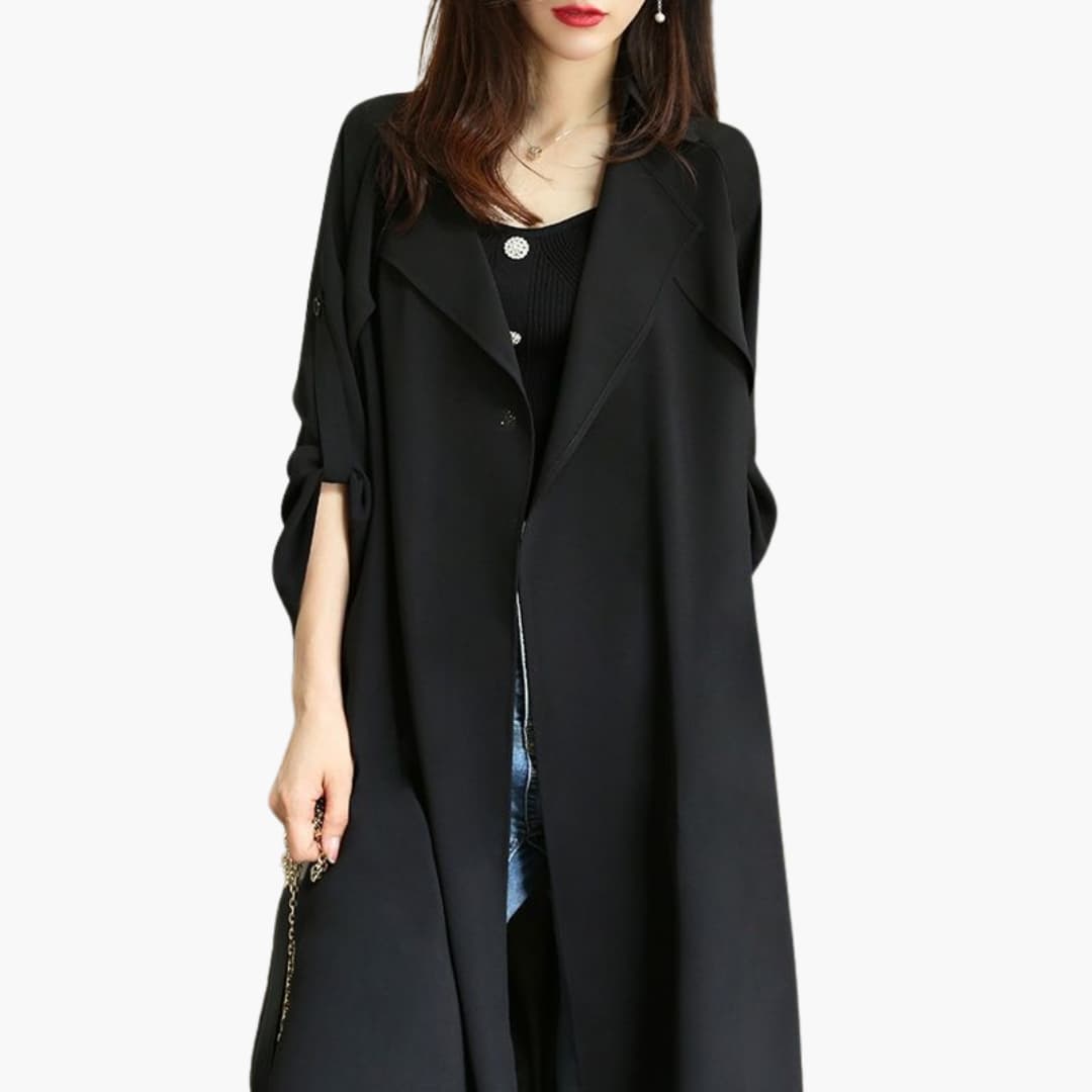 Elegant Long Trench Coat for Women – Timeless, Stylish, and Versatile.