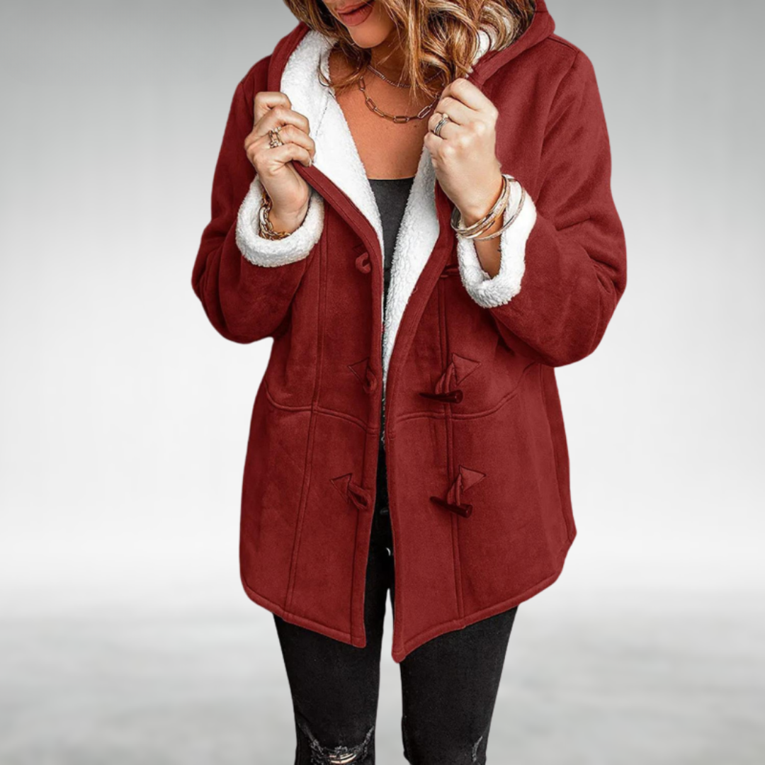 Amara | Button coat with fleece lining for ultimate comfort