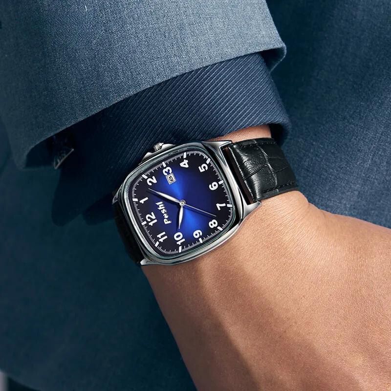 Elegant Quartz Watch with Fashion Leather Strap