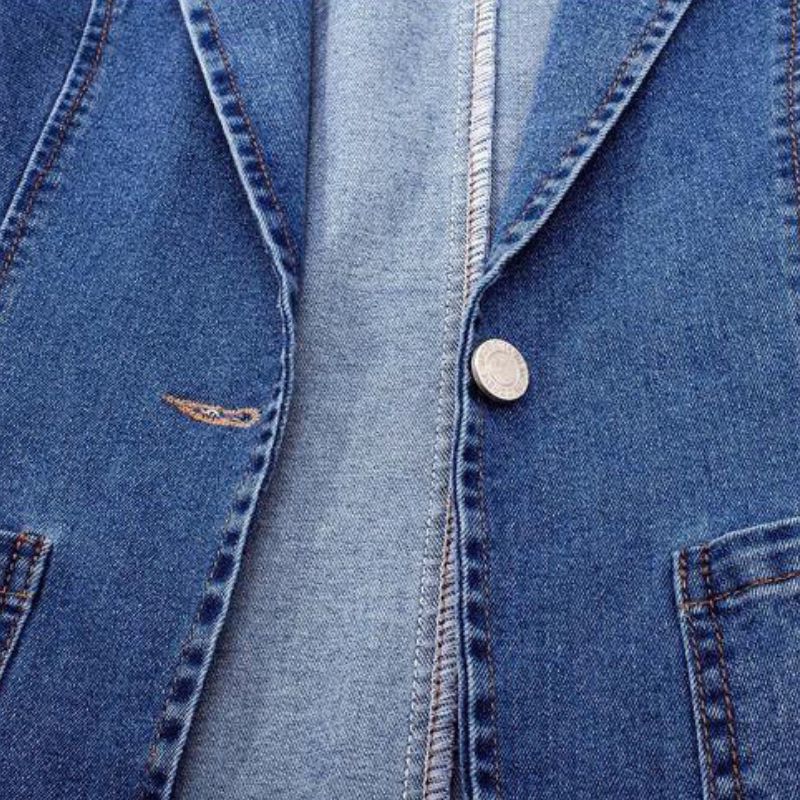 Theodora Organic Denim Blazer - Stylish and Eco-Friendly Addition to Your Wardrobe