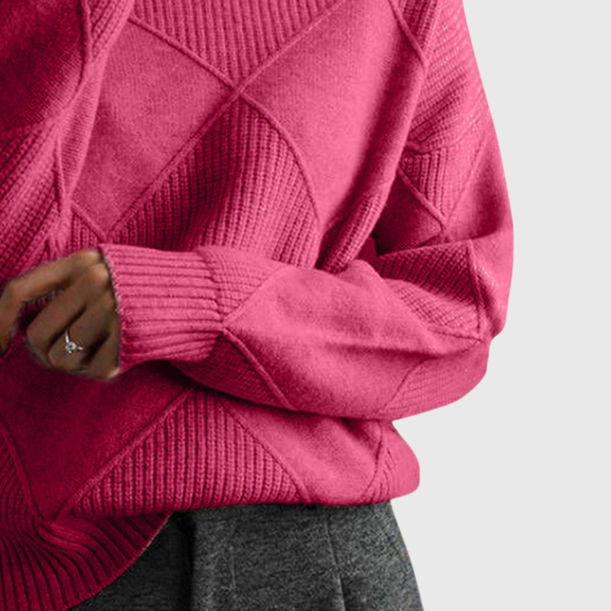 Angela™ - Oversized Cozy Turtleneck Sweater for Comfort and Style