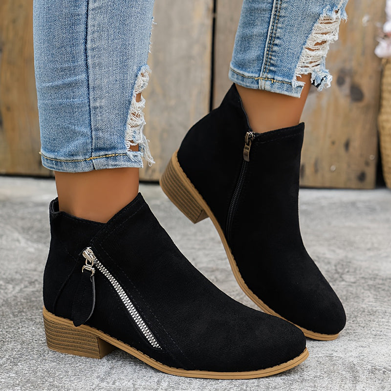 Jasmine - Stylish and Elegant Laceless Ankle Boots