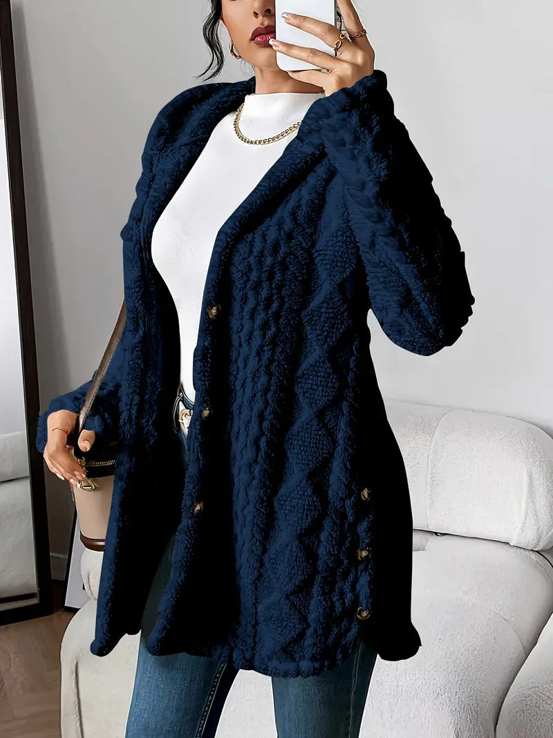 Chateau Elise™ Luxe Plush Hooded Cardigan - Supreme Comfort and Style