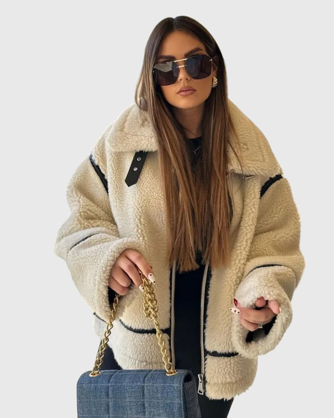 Alexa Cozy Teddy Lamb Coat for Warm Comfort and Stylish Chic