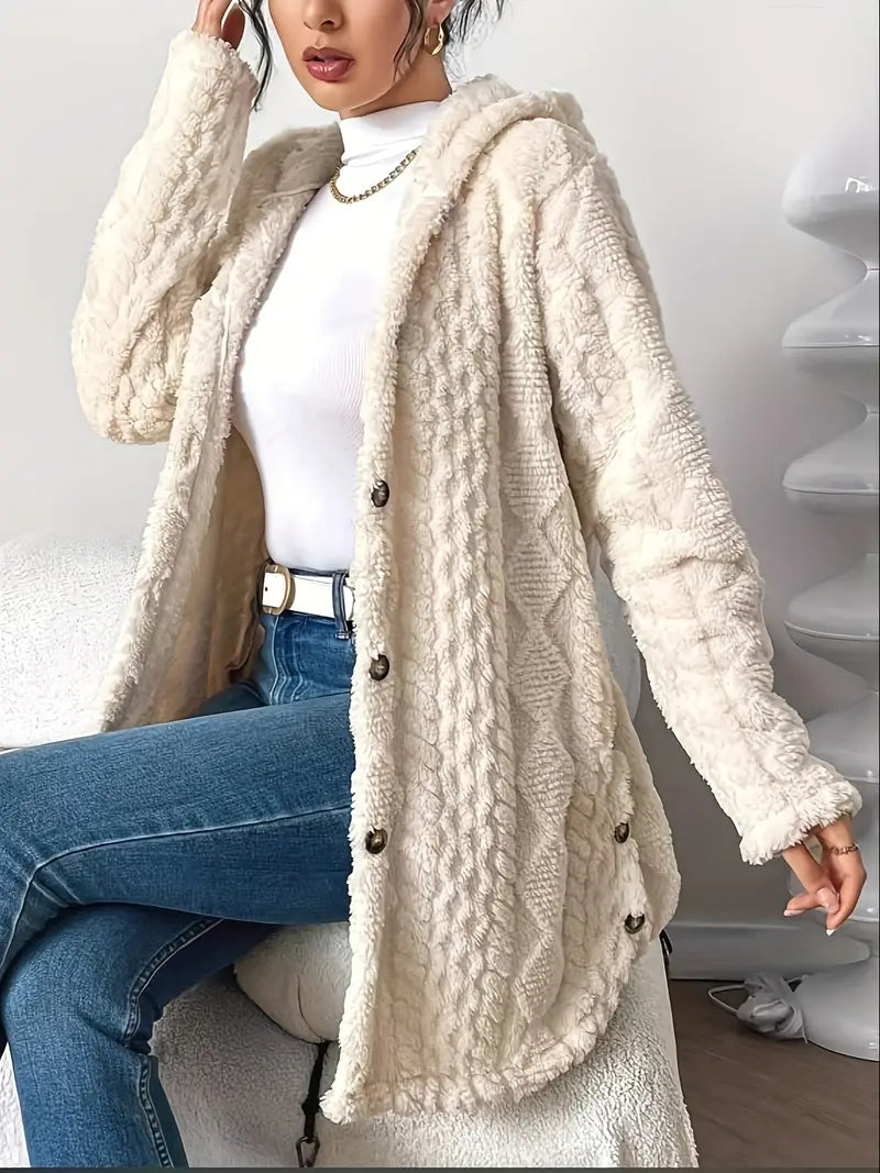 Chateau Elise™ Luxe Plush Hooded Cardigan - Supreme Comfort and Style