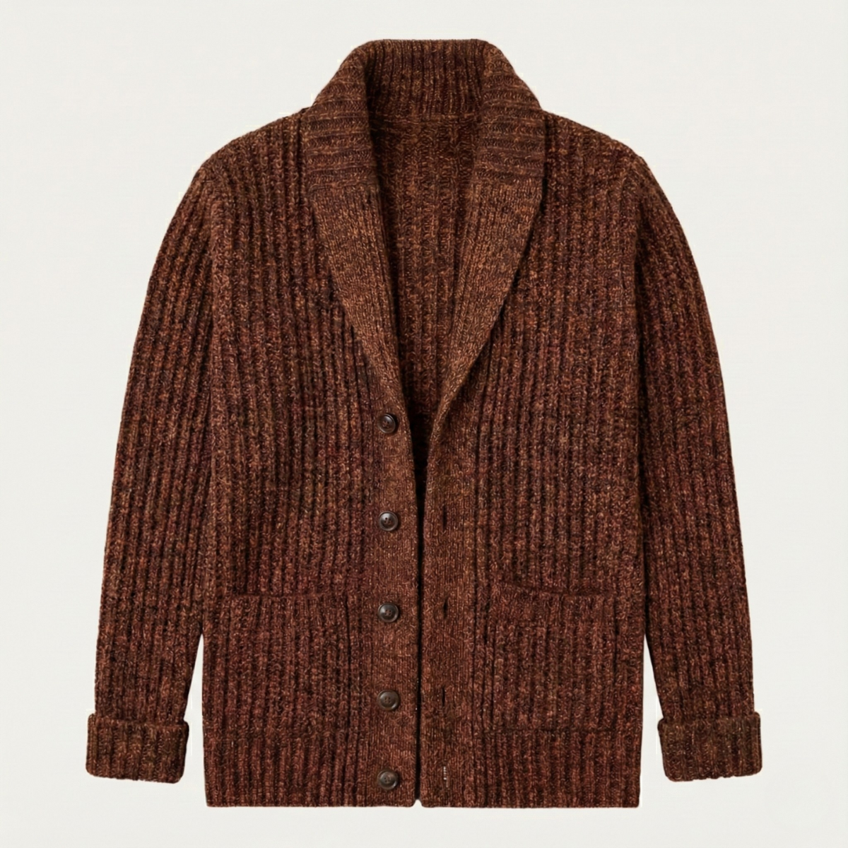 Montpellier Men's Cozy Chunky-Knit Shawl-Collar Cardigan