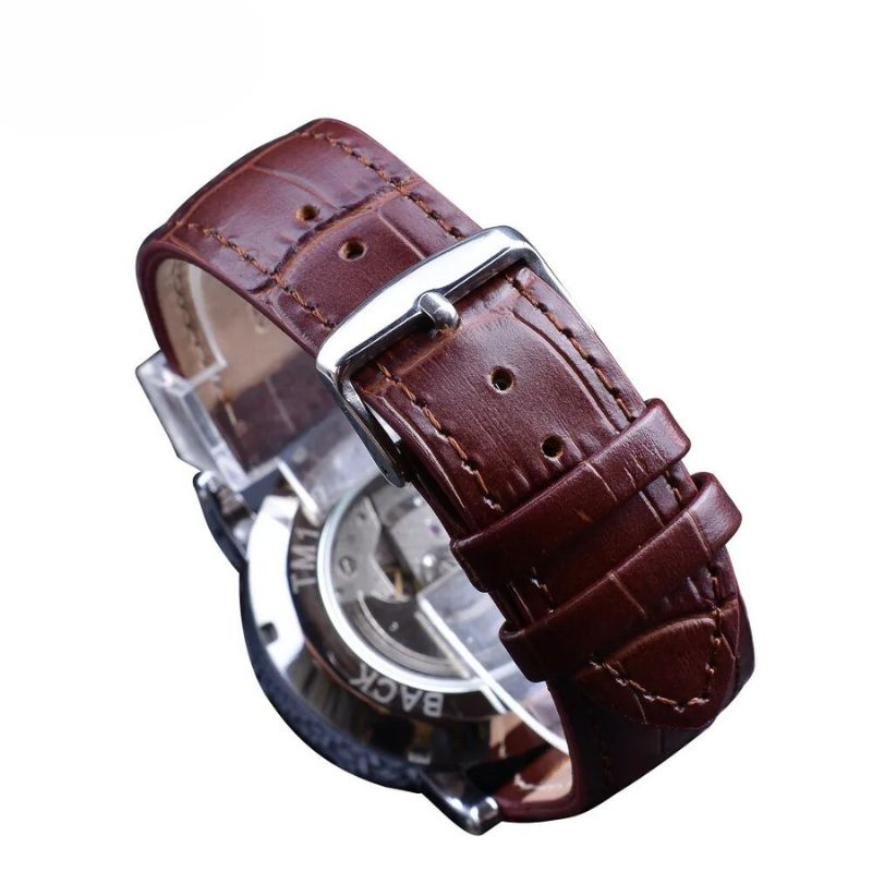 Luxury genuine leather automatic watch - Elegance and sophistication on the wrist