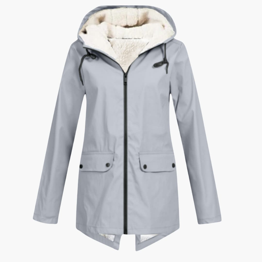 Women's Hooded Trench Coat – Water-Repellent and Stylish Weather Protection