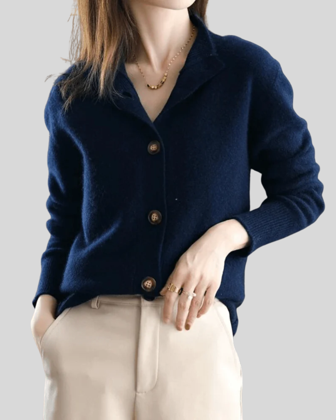 Claire | Elegant Retro-Style Cashmere Cardigan for Timeless Chic
