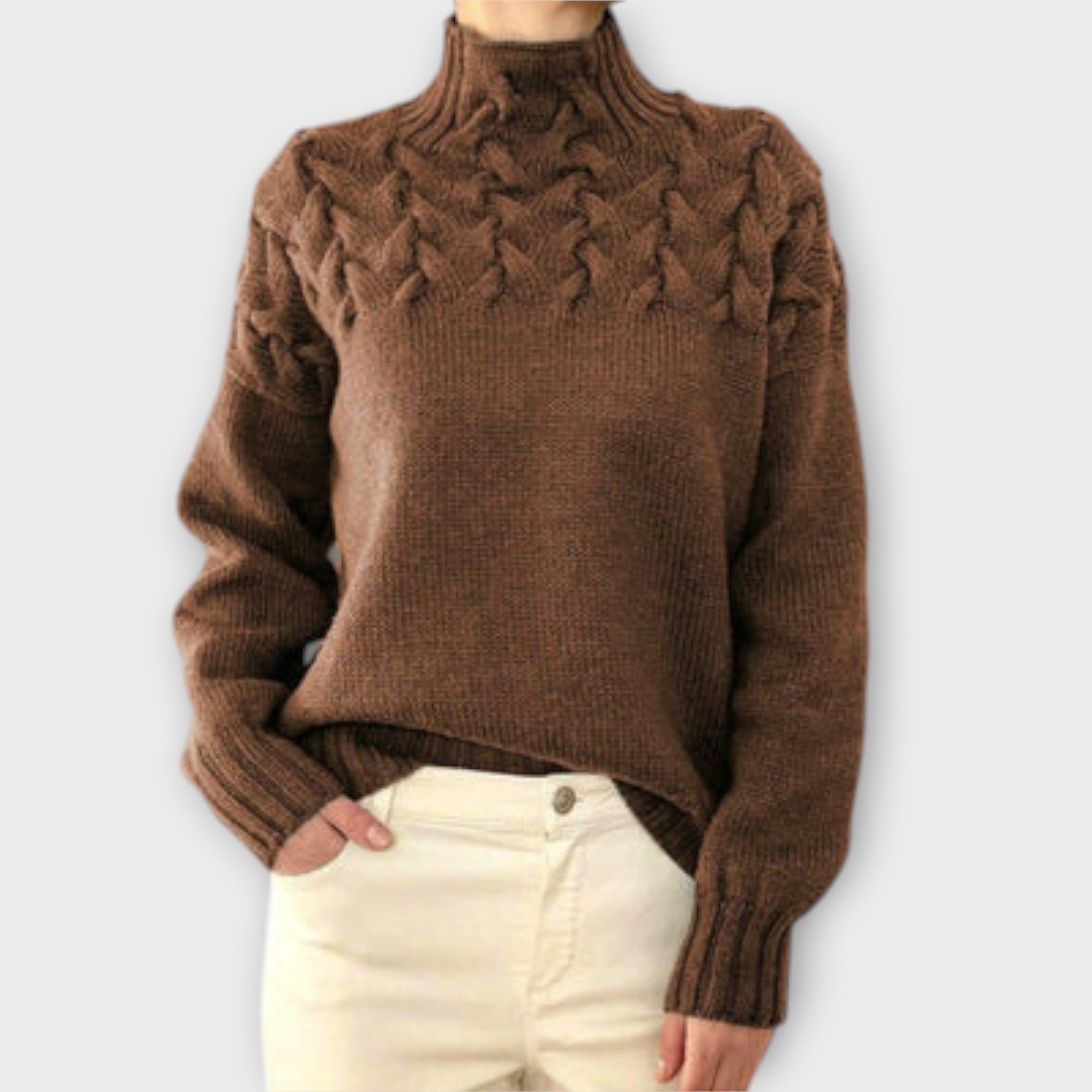 Tina - Cable Knit Sweater for Stylish Warmth