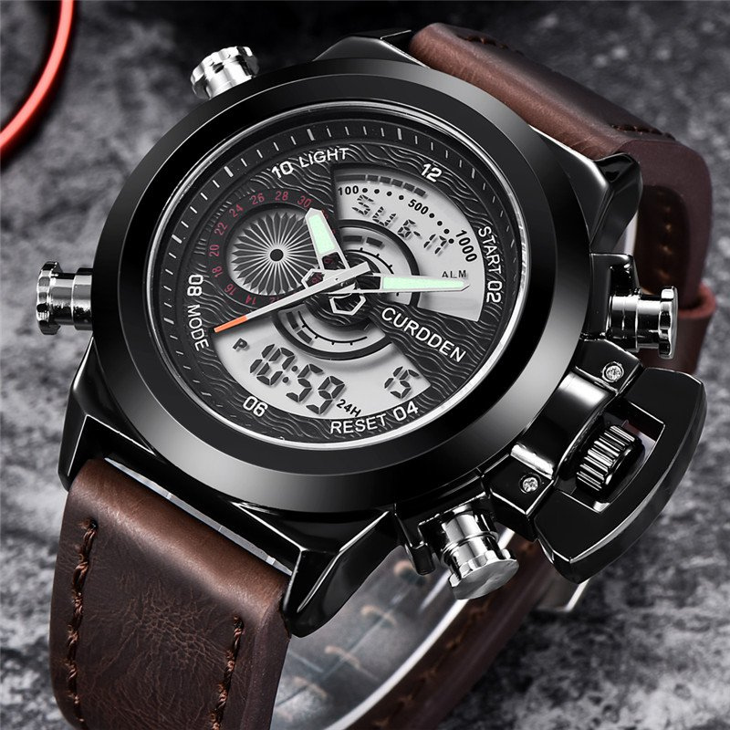 Double Time Zone Chronograph Watch - Elegant Style and Functionality