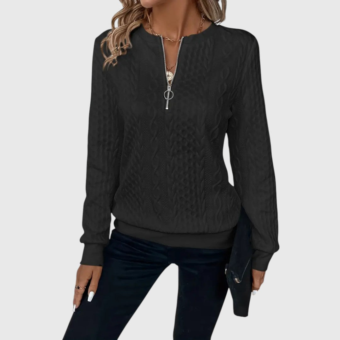 Josine - Chic and Cozy Zip-Up Sweater for a Stylish Look
