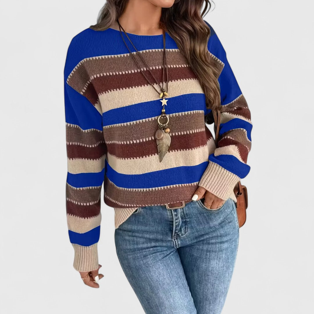 Sofia - Chic Vintage Striped Sweater for Effortless Style