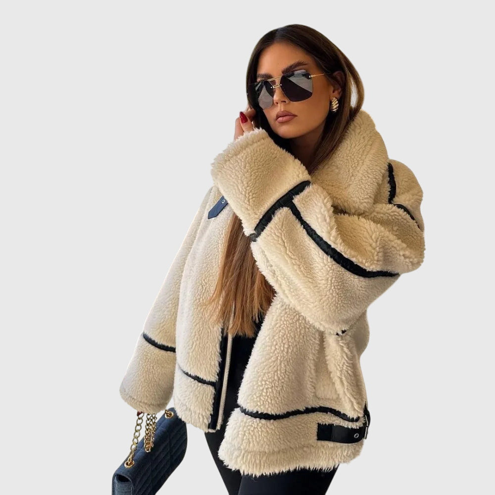 Alexa Cozy Teddy Lamb Coat for Warm Comfort and Stylish Chic