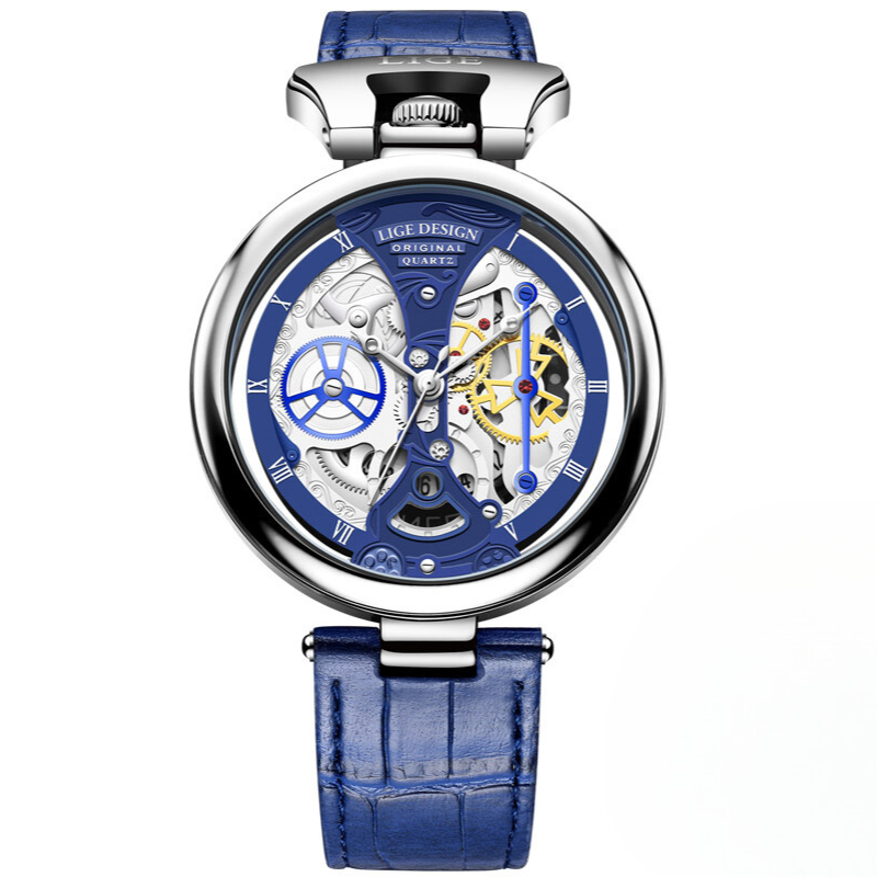 Elegant hollow-design business watch for a sophisticated style
