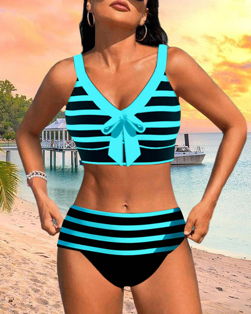 Vintage Striped Bikini