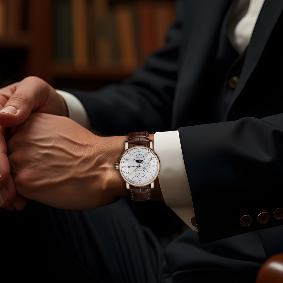 Luxury Leather Automatic Mechanical Watch