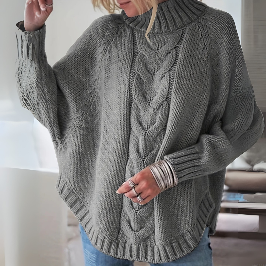 Lorette - Elegant Cable Knit Sweater for a Sophisticated Style