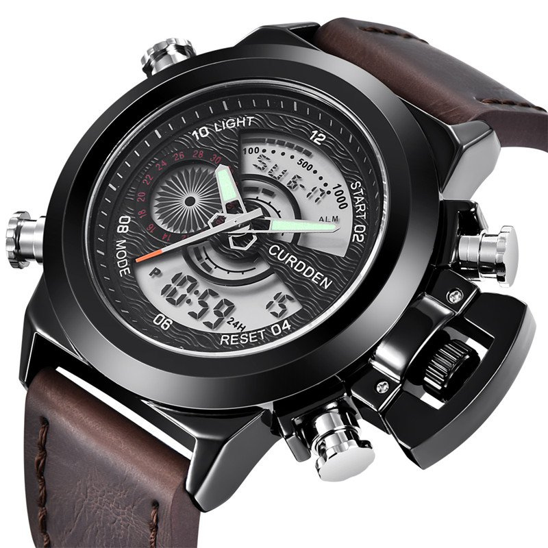 Double Time Zone Chronograph Watch - Elegant Style and Functionality