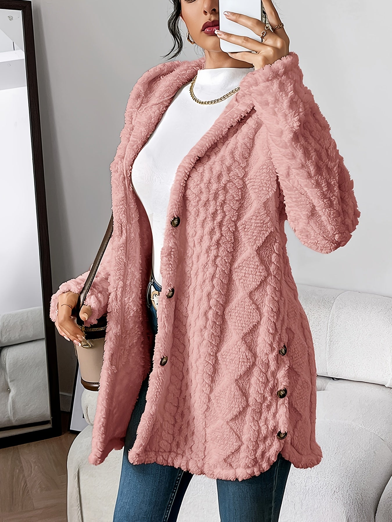 Chateau Elise™ Luxe Plush Hooded Cardigan - Supreme Comfort and Style