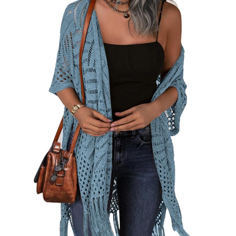 Cozy Summer Hollow-Out Tassel Outerwear
