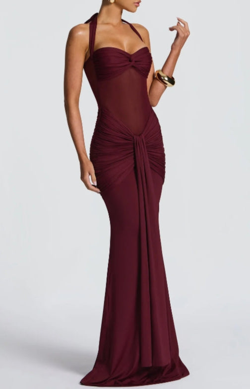 Elegant and Sophisticated Long Maxi Strapless Dress with Laces