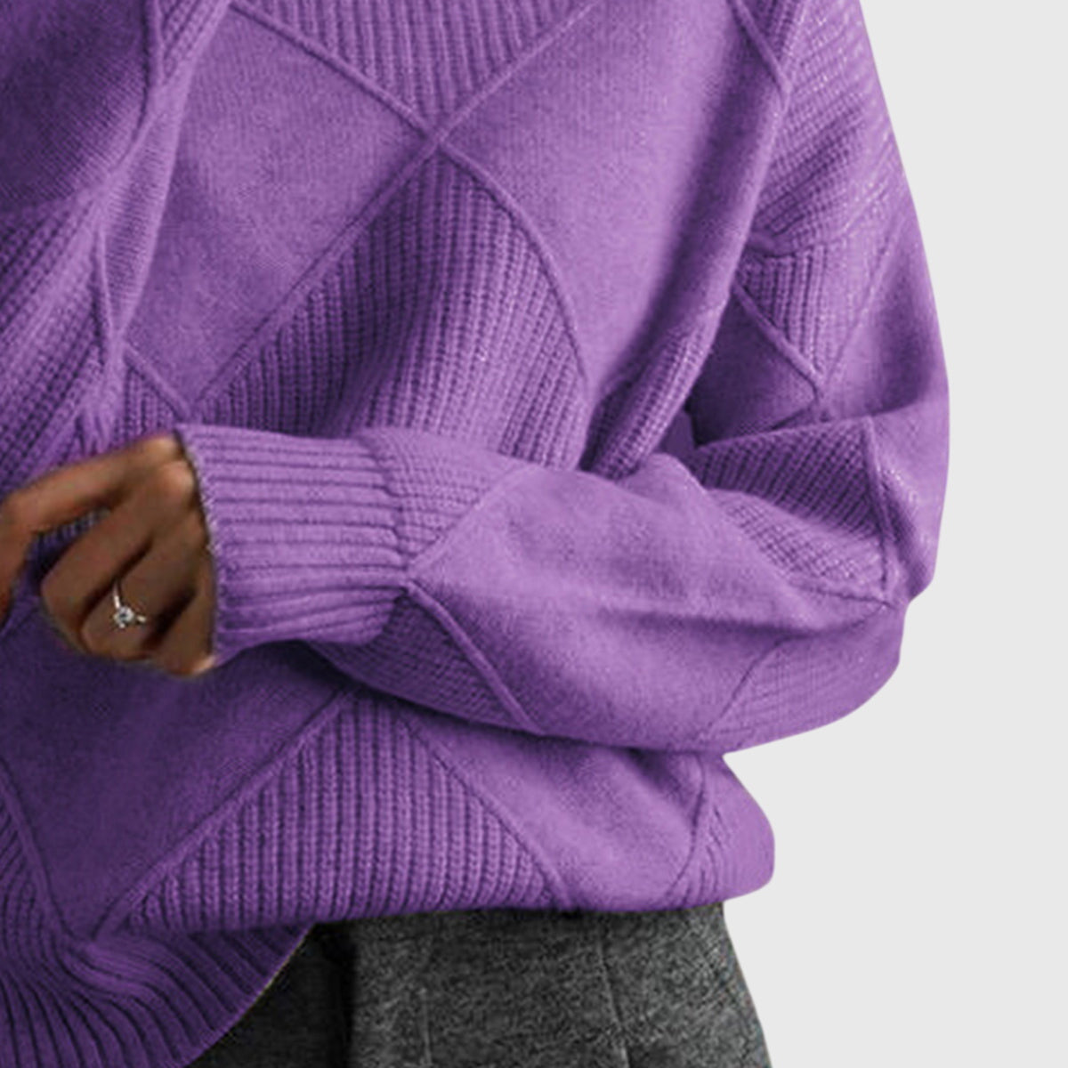 Angela™ - Oversized Cozy Turtleneck Sweater for Comfort and Style