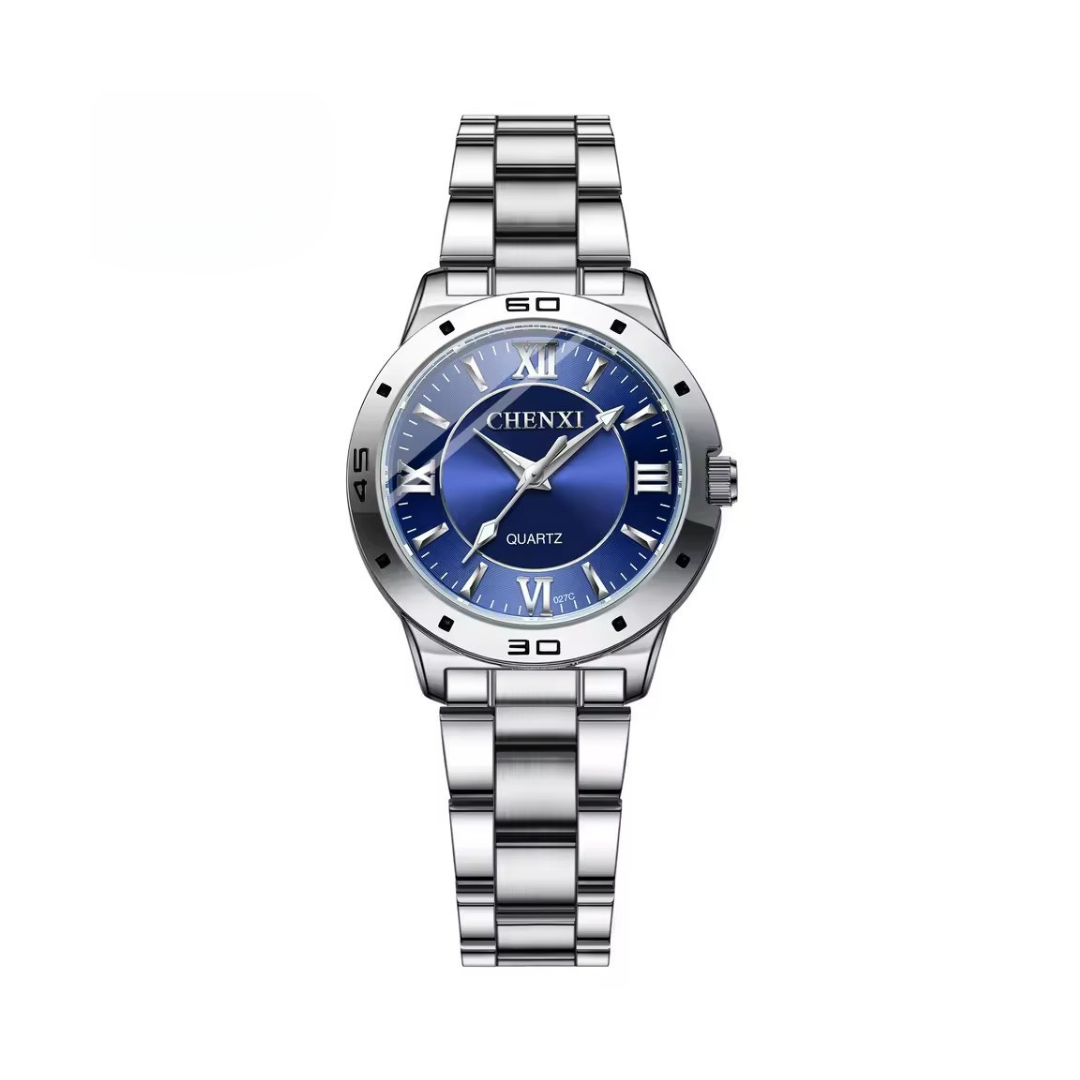 Devishly stylish minimalist stainless steel matching couple's watches