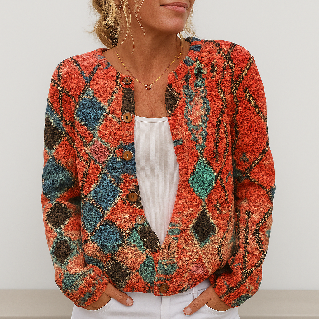 Alina | Women's Floral Knit Cardigan | Versatile Fit