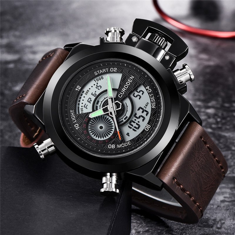 Double Time Zone Chronograph Watch - Elegant Style and Functionality