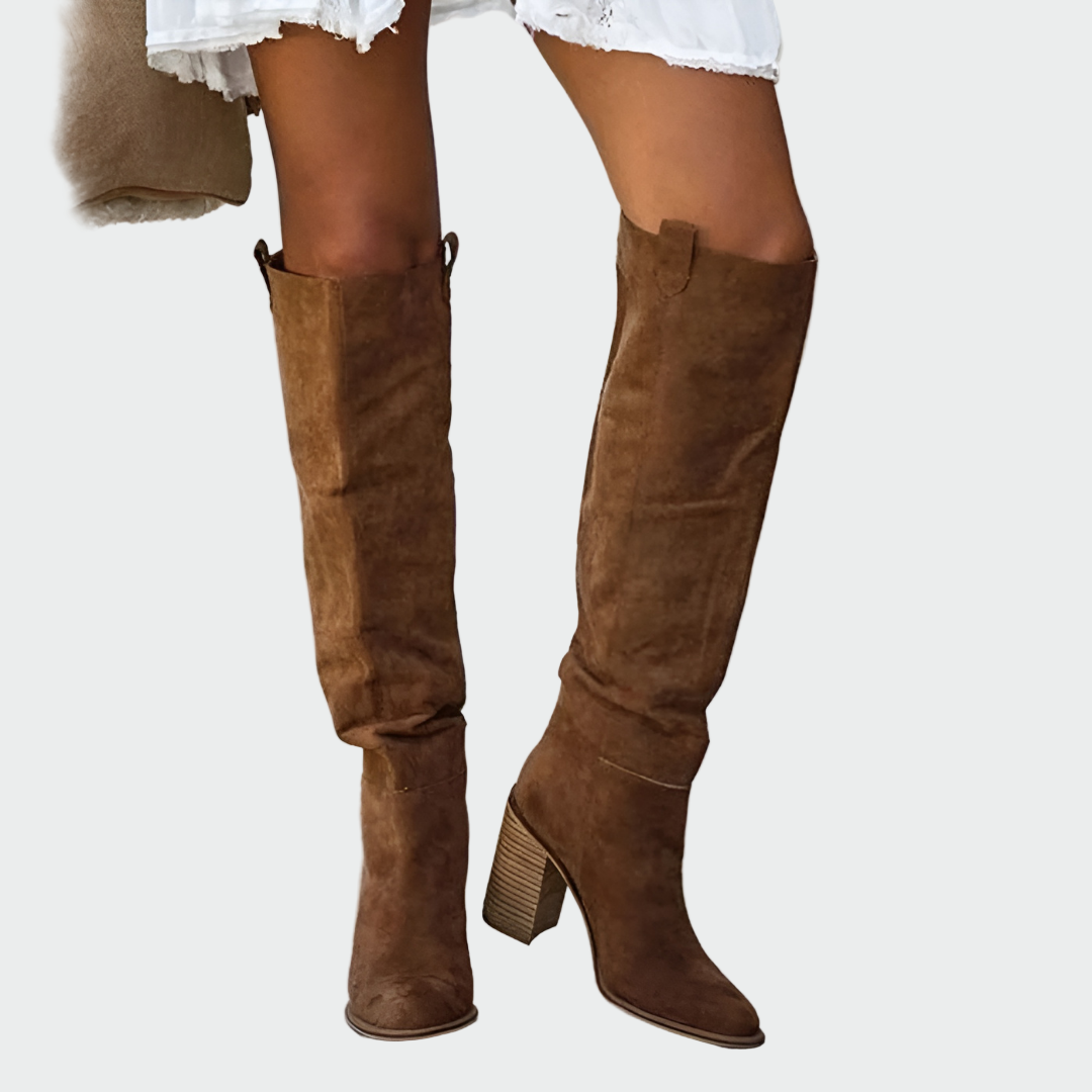 Stylish Knee-High Leather Orthopedic Boots for Optimal Comfort