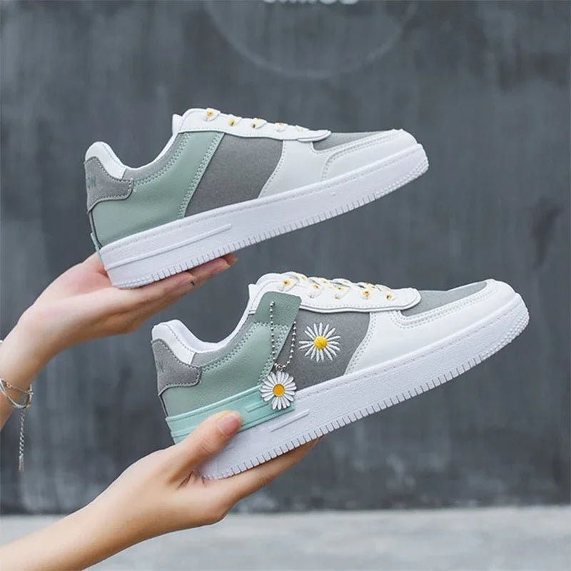 Birdie - Elegant Flat Lace-up Korean Sneakers