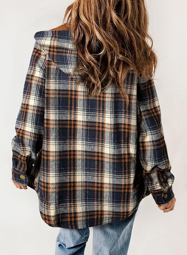 Elvessa | Elegant Plaid Flannel Jacket