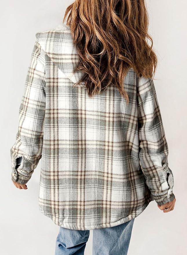 Elvessa | Elegant Plaid Flannel Jacket
