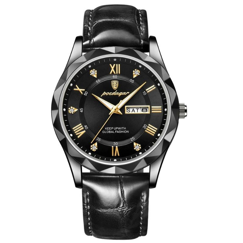 Luxury Leather Strap Quartz Watch