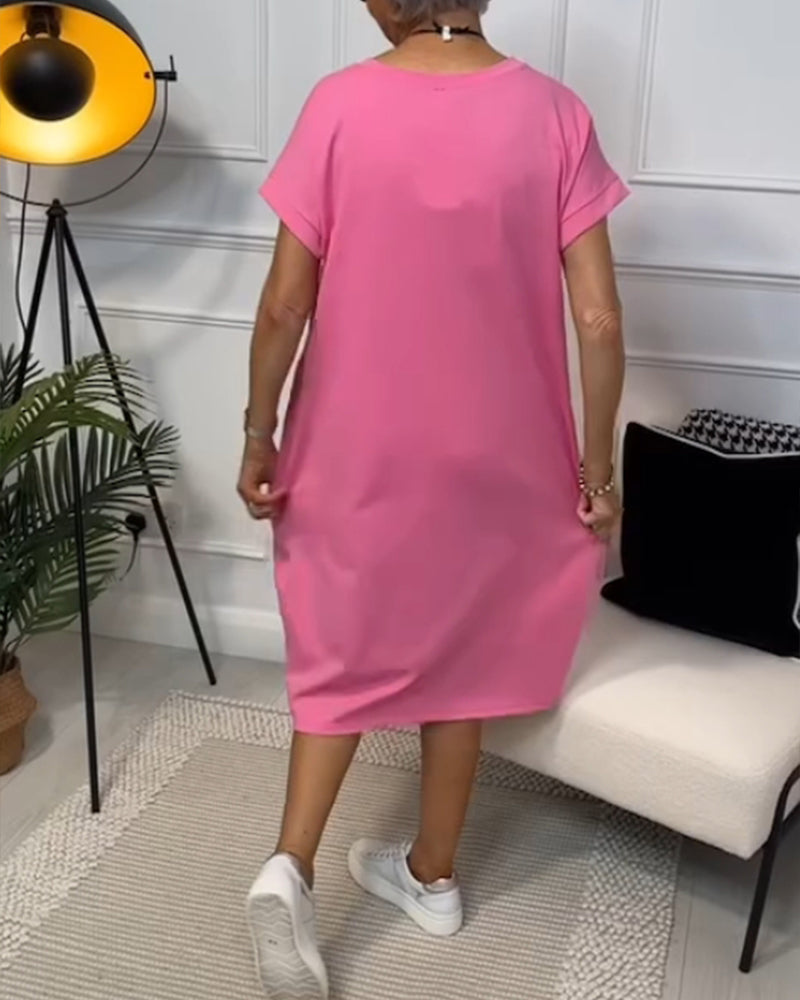 Airy Summer Dress with a Flattering Round Neckline