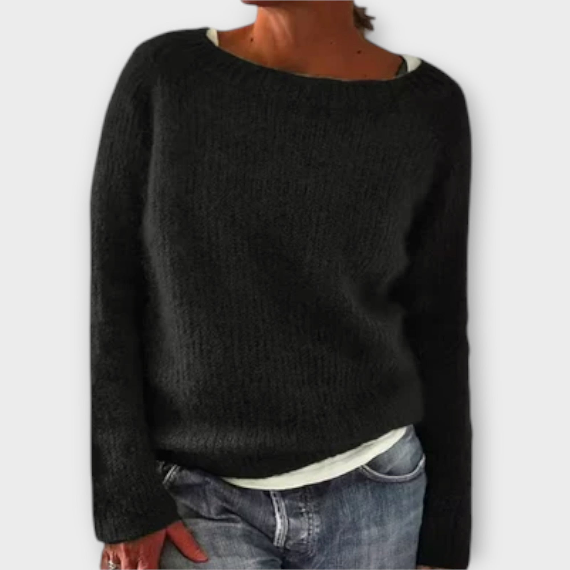 Josu – Solid Knit Pullover for Stylish Comfort