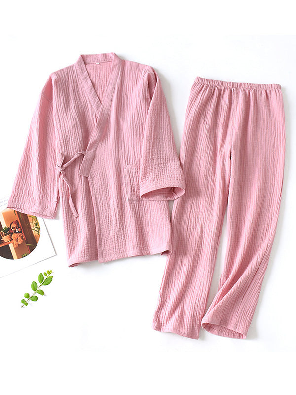 Hailey | Comfortable and Elegant Two-Piece Wrap Style Pajama Set for Women