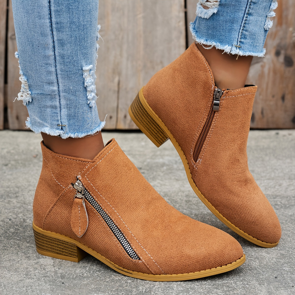 Jasmine - Stylish and Elegant Laceless Ankle Boots