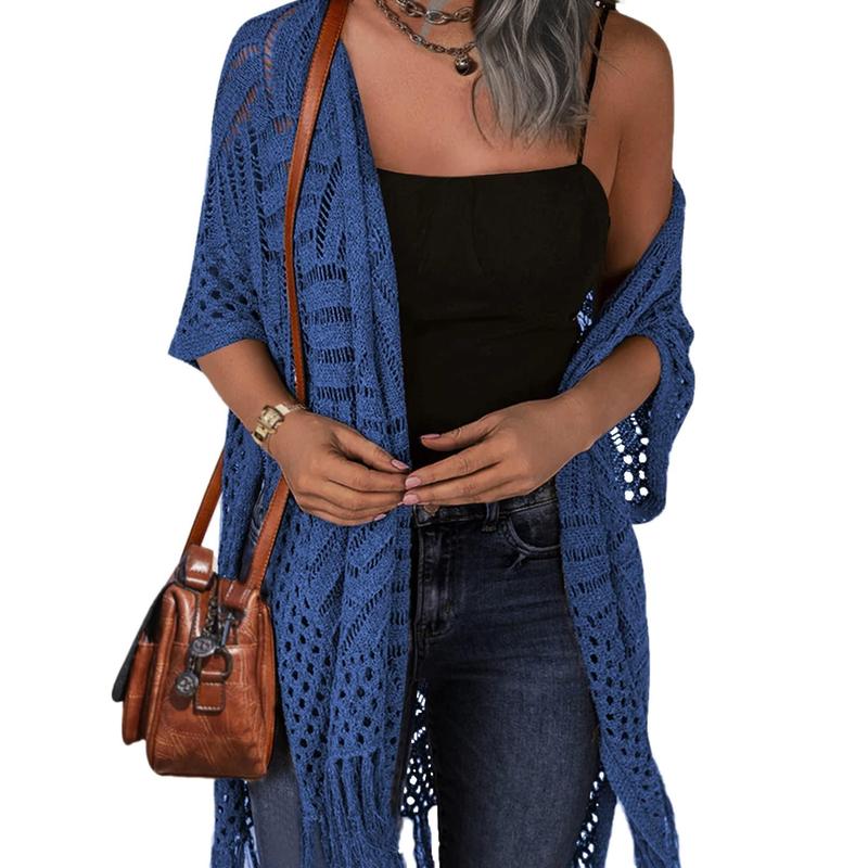 Cozy Summer Hollow-Out Tassel Outerwear