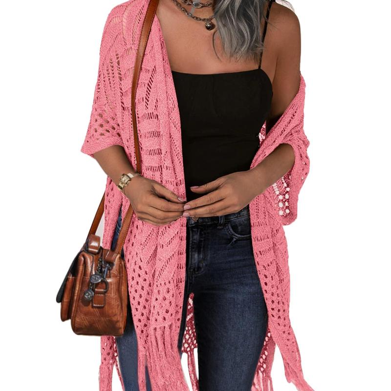 Cozy Summer Hollow-Out Tassel Outerwear