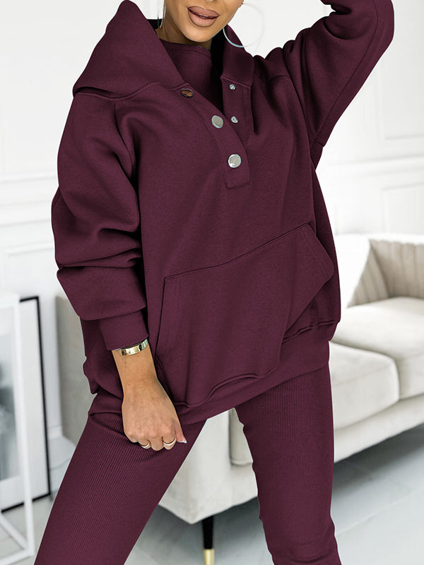 Cozy, Casual 3-Piece Sweatshirt Set for Everyday Comfort