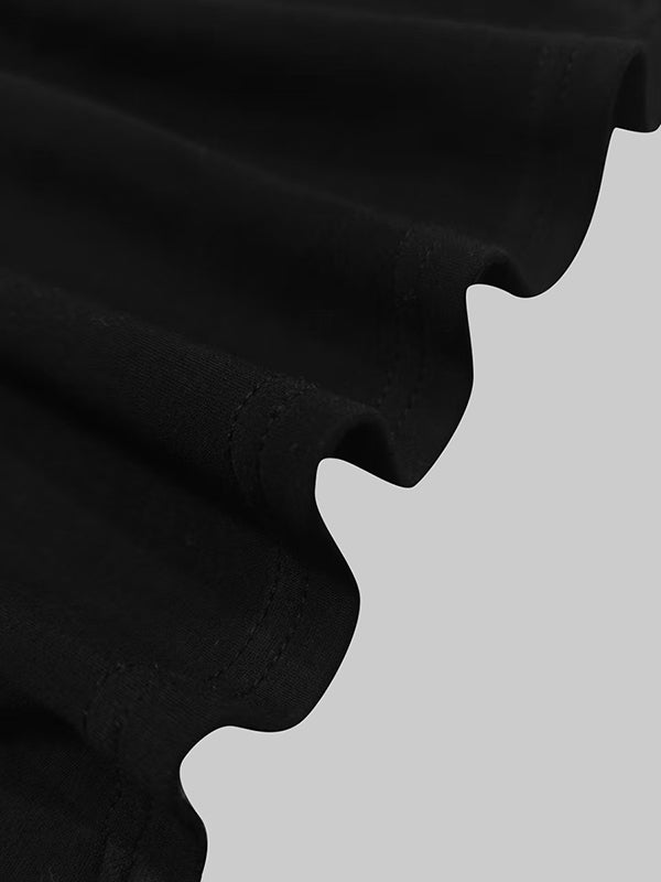 Puff Sleeve Mock-Neck Maxi Dress with Buttoned Split