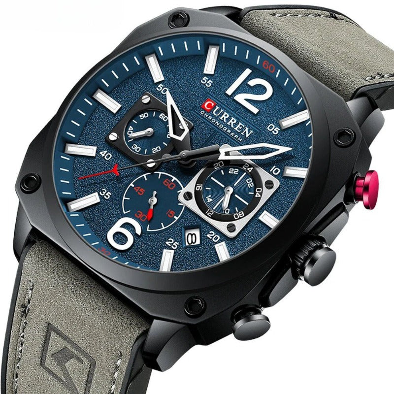 Leather Watch Bracelet for Women and Men with Elegant Quartz Movement