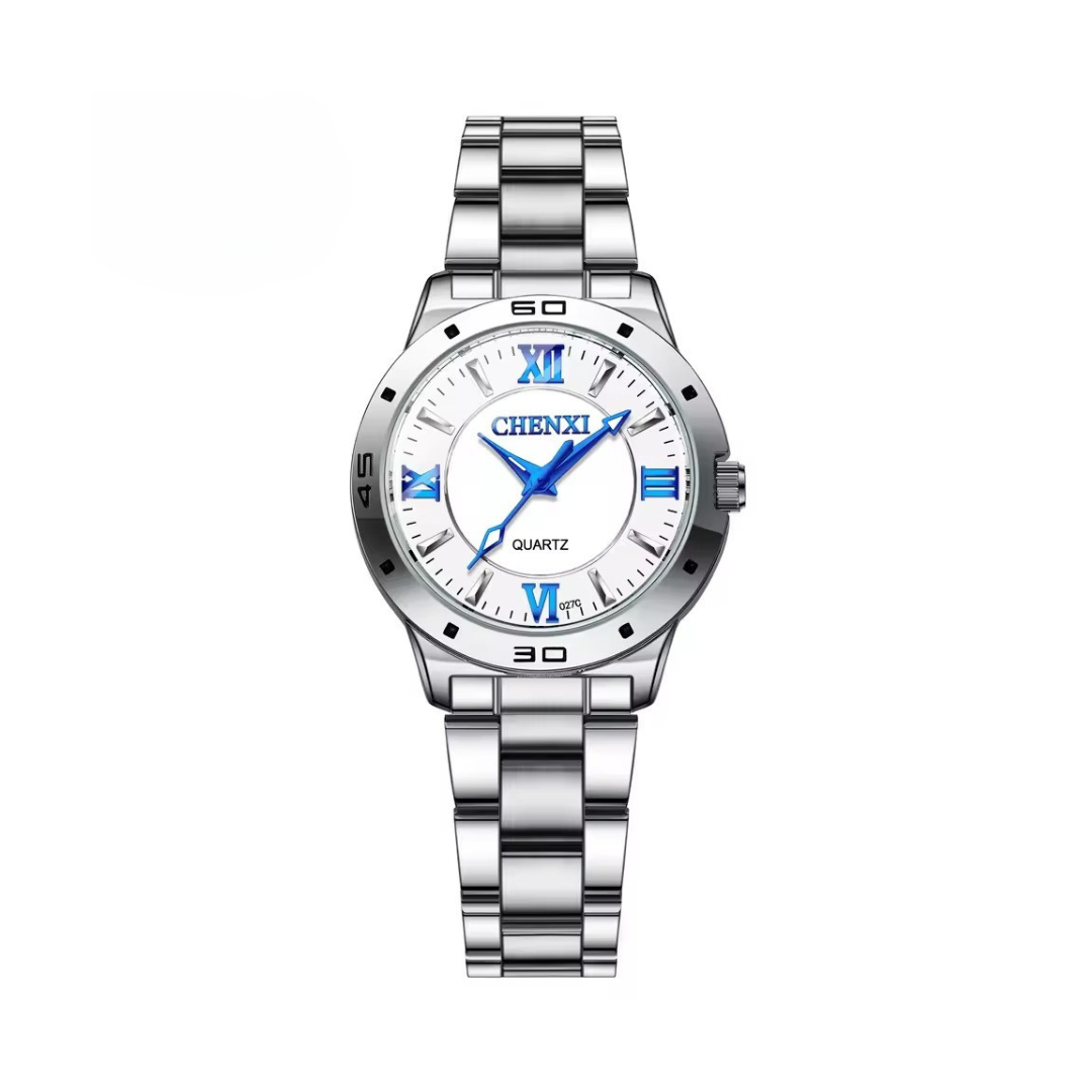 Devishly stylish minimalist stainless steel matching couple's watches